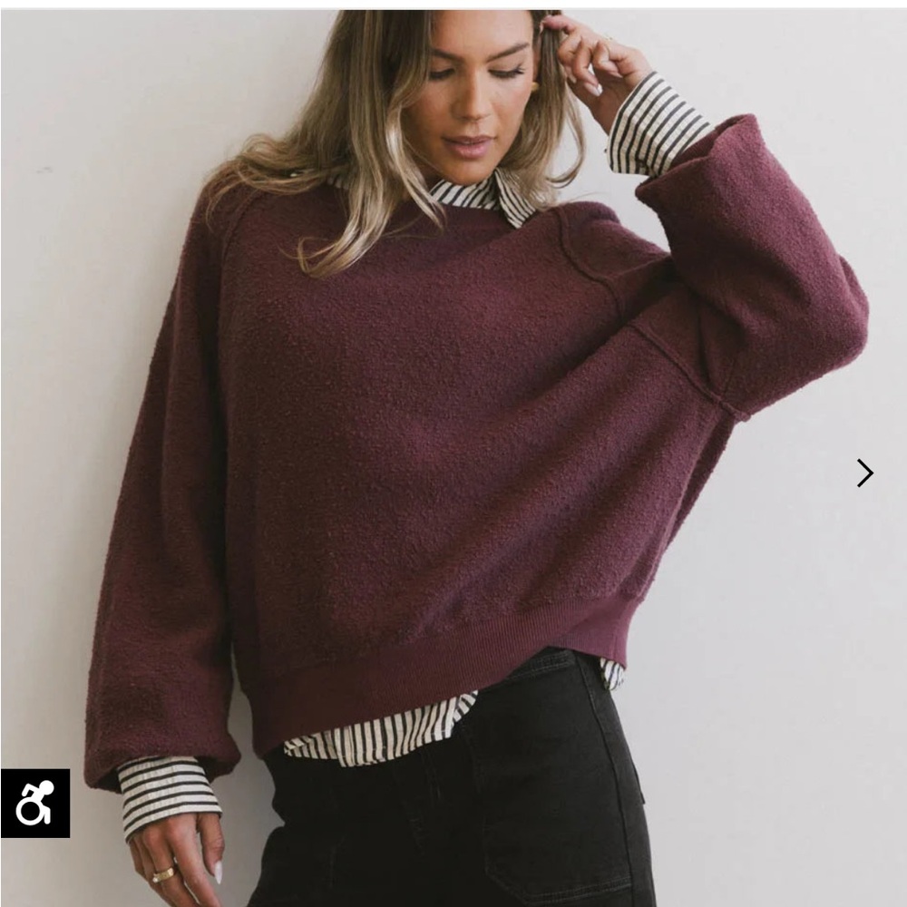Bohme Deep Wine Crew Neck Sweater